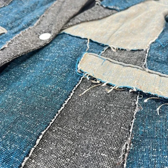 Rag & Bone Patchwork Blazer Womens 8 Multicolor Tweed Lined Tailored Notch Lapel - Picture 4 of 10